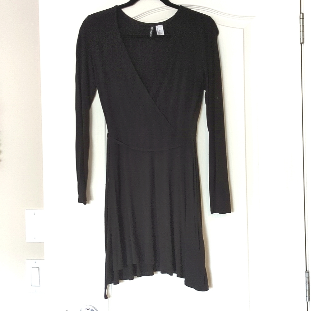 H&M Black wrap dress